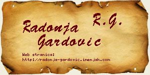 Radonja Gardović vizit kartica
